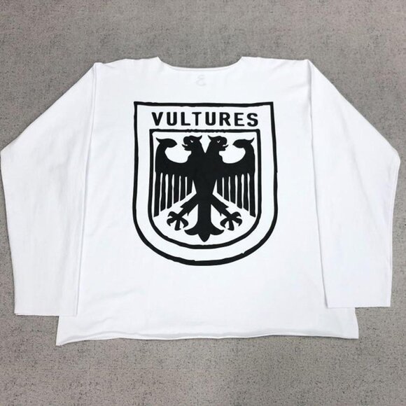 Kanye Vultures Vulture Print Cotton Long Sleeve T Shirt